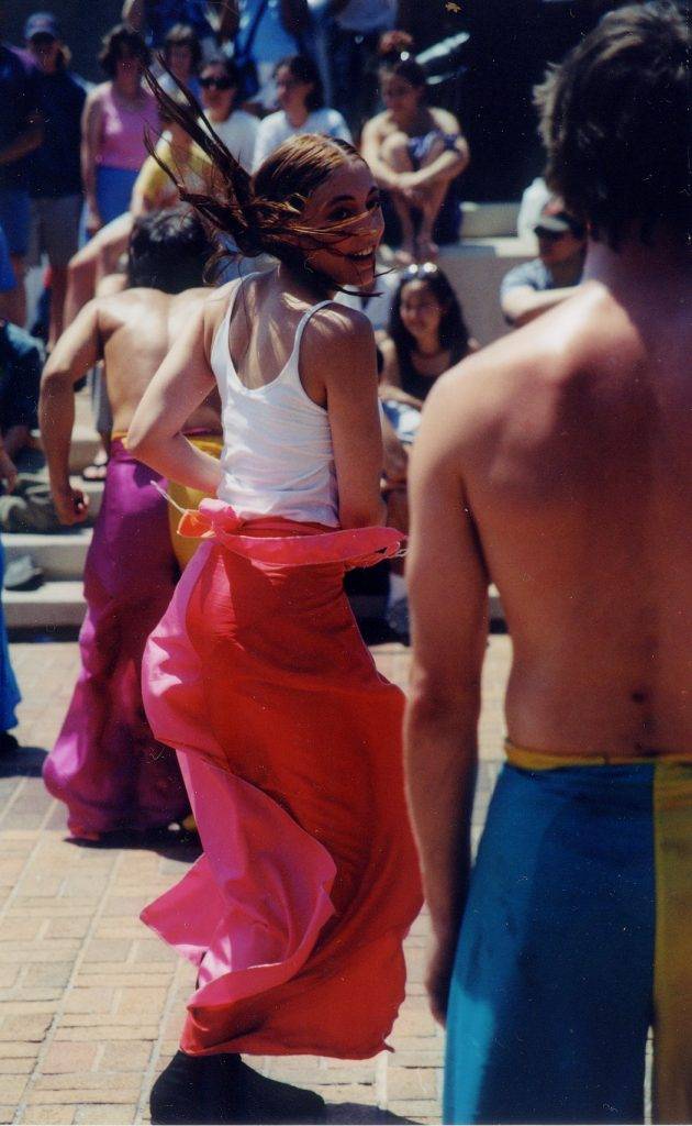 Marissa DeVita performs with aminibigcircus at Baltimore's Artscape 2000