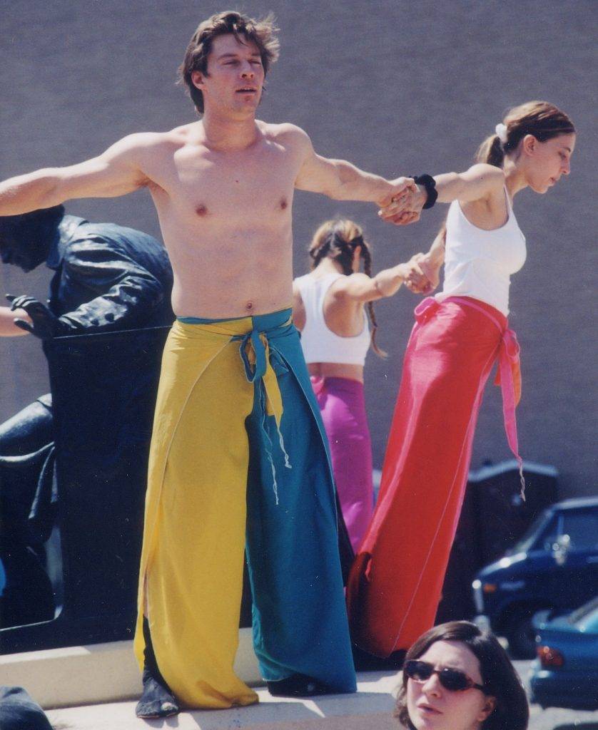 Darek Scottie Russell and Marissa DeVita perform with aminibigcircus at Baltimore's Artscape 2000